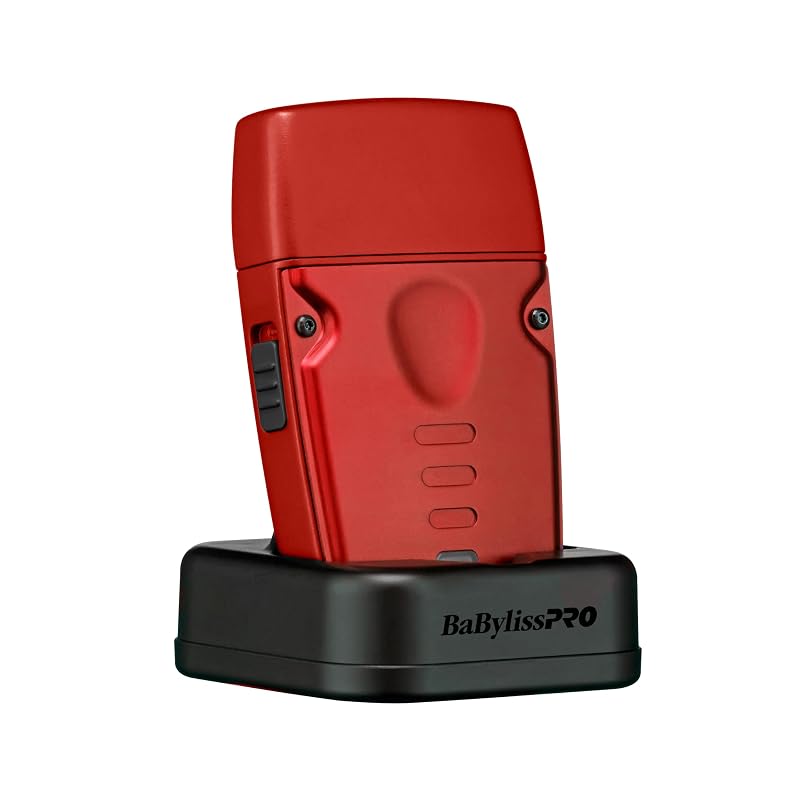 Barbeador elétrico de tela única BaBylissPRO LO-PROFX compacto vermelho