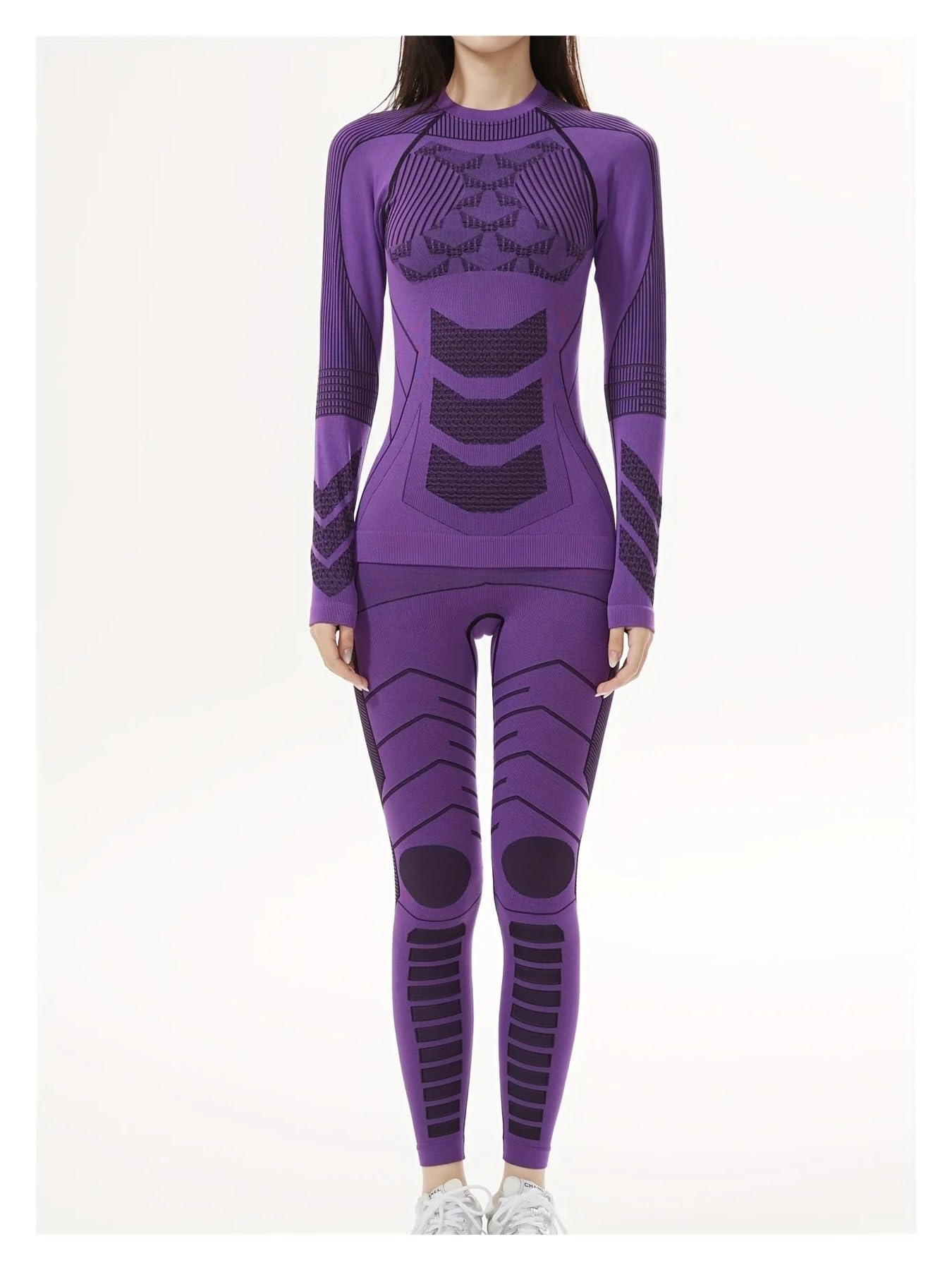 Conjunto TéRmico Transpirable Ropa Conjuntos de ropa interior de esquí cálida for invierno, ropa interior de esquí for hombre y mujer, tela de nailon comprimida, chándal de secado rápido Para El FríO