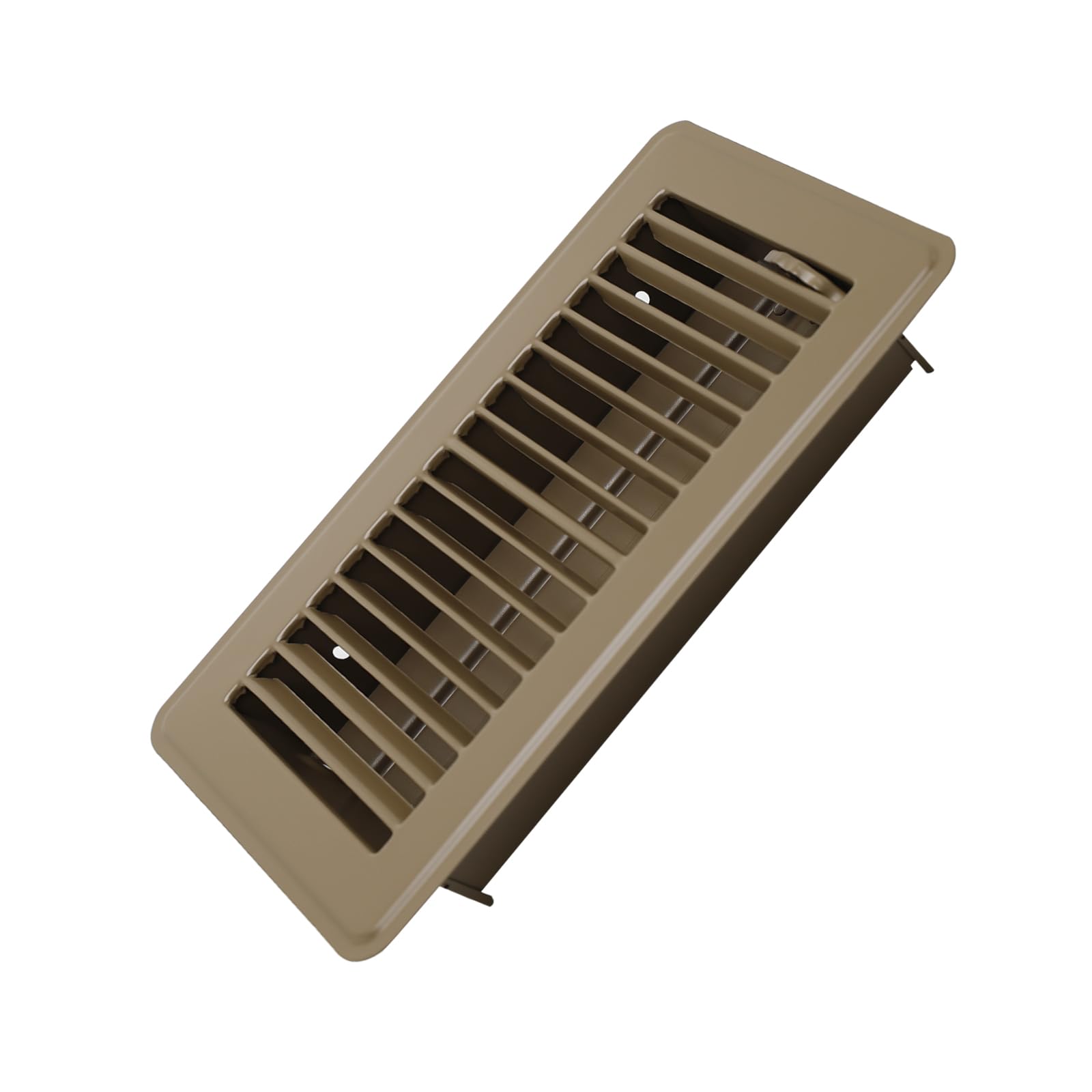 Howeall 4" x 8" Floor Register - Heavy Duty Steel Walkable Floor Vents - Easy Adjust Air Supply Lever - Vent Covers for Home (Brown)