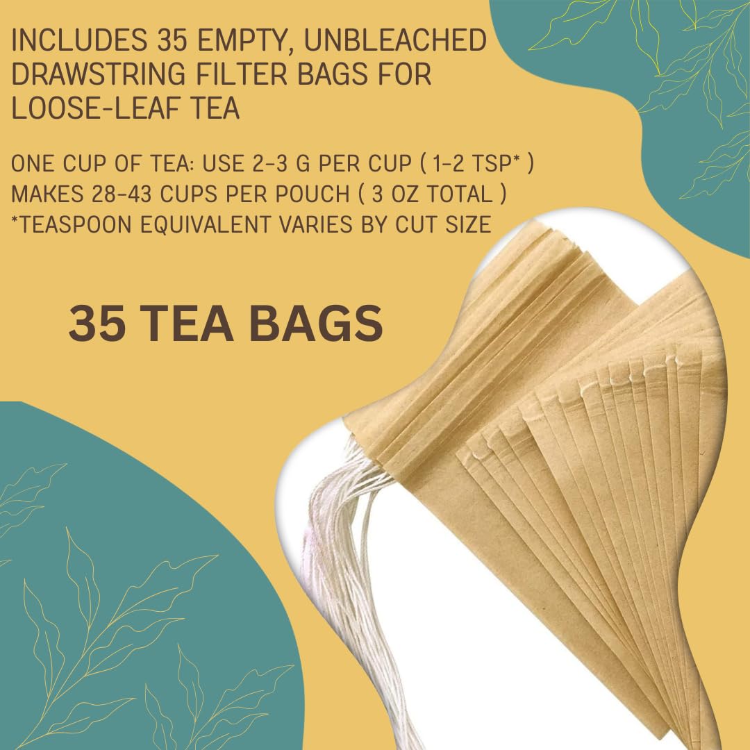 Gut Balance Herbal Tea – Supports Overall Gut Microbiome Health & Occasional Bloating Support | After-Meal Digestive Comfort | Caffeine-Free Loose Leaf Botanical Blend (35 Unbleached Tea Bags Included)*