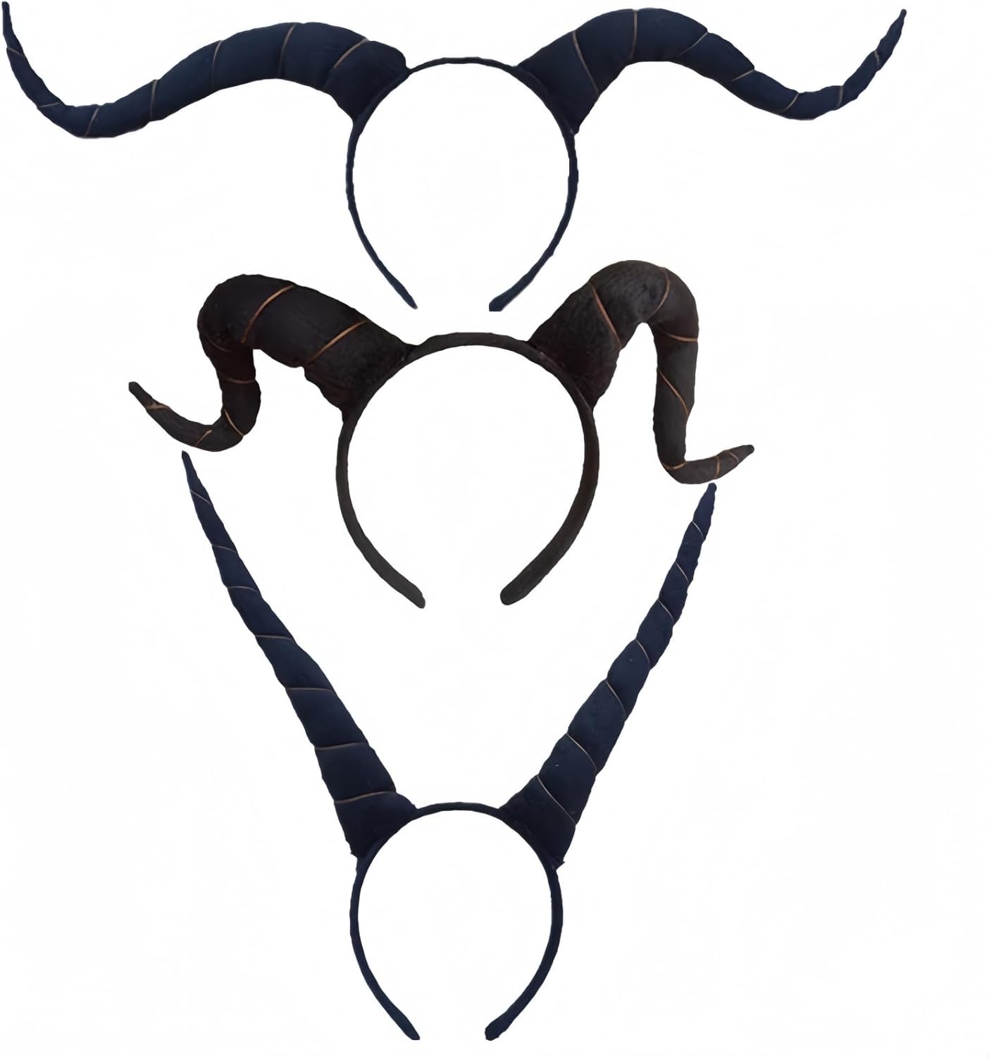 Christmas Headband Bull Horns Costume Headbands Ram Horn Hair Hoops Plush Animal Ears Cosplay Accessory - Image 3