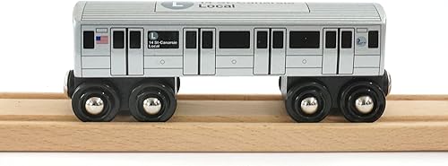 Miniatura 2 de MUNI PALS Munipals New York City Metro Ferrocarril de madera (división B) Tren F6 Avenue Local-Culver Express - Tren de madera probado y seguro para