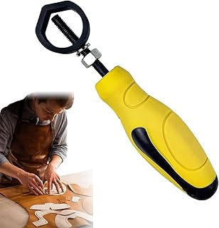 Metal Stamping Tools, Steel Stamp Holder, Ergonómico Safety Handle, Leather Puncher with Yellow Rubber for Metal Marking and Craft Punching, Anti Slip Design