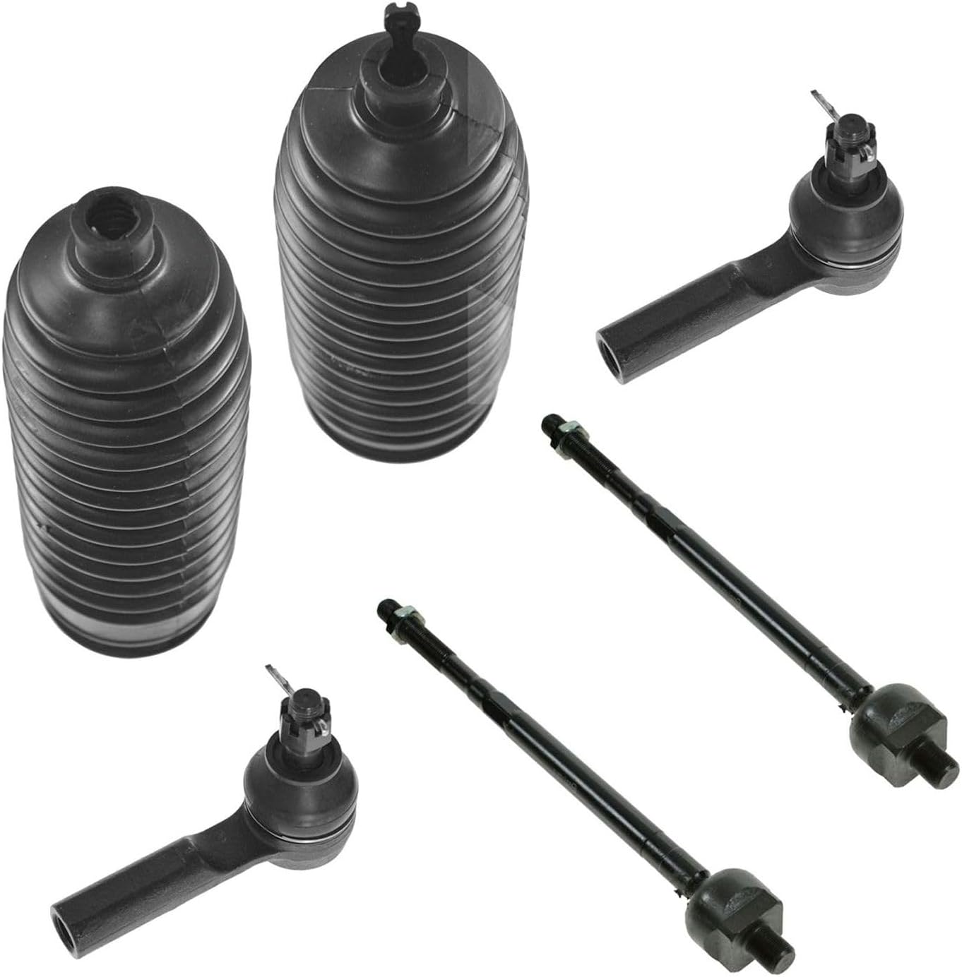 Tie Rod End Inner Outer Left Kit Set w/Rack Boot Bellow 6 Piece for INFINITI for Nissan for Maxima 2000-2002 223-7453