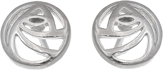 Charles Rennie Mackintosh 925 Sterling Silver Earrings for Women - Stud Earrings with Jewellery Gift Box - 8mm x 8mm