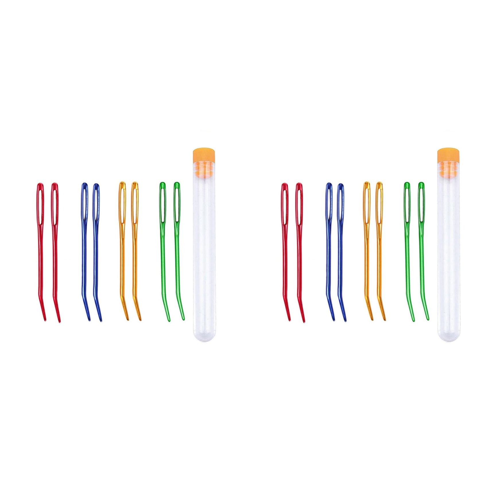 Vjsujehgy 16PCS Yarn Needle,Weaving Needle Tapestry Needle Bent Needles for Crochet Large Eye Darning Needles for Knitting Crochet