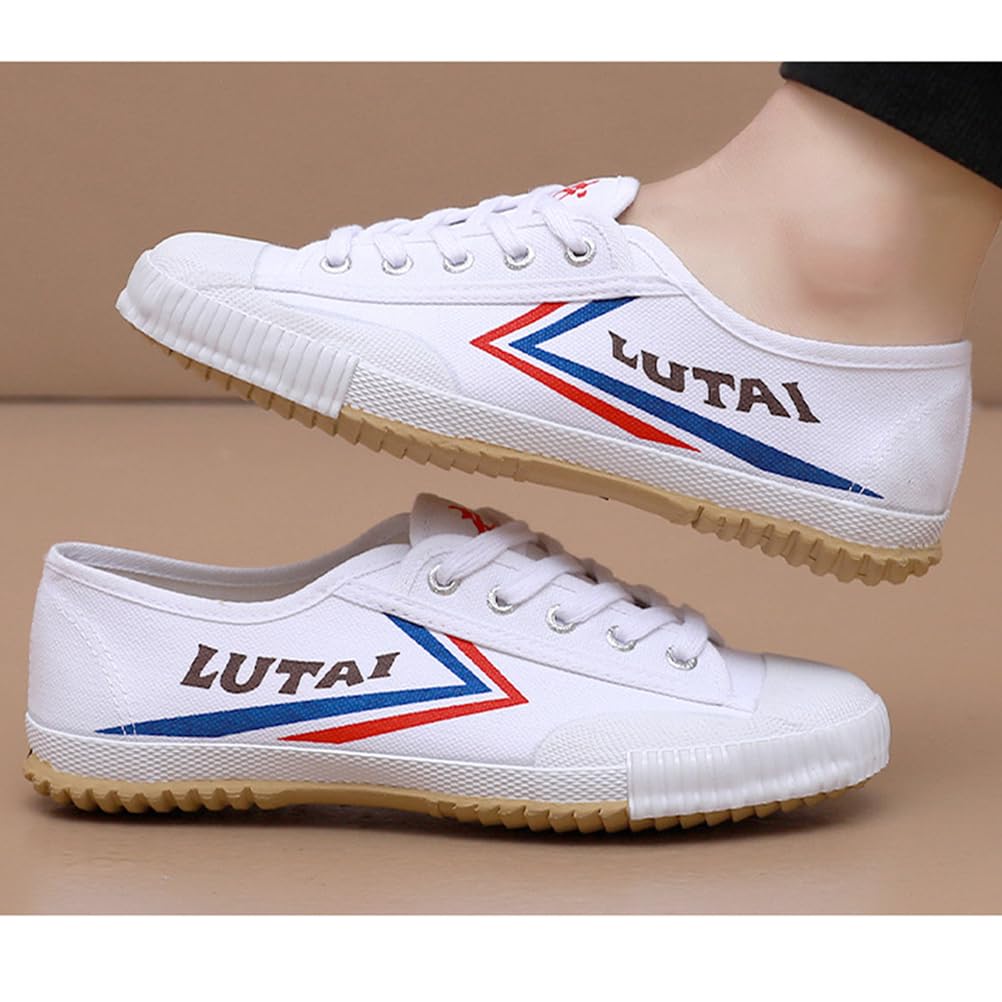 Buty do sztuk walki Unisex Tai-Chi Sneakers Shaolin Monk Buty do sztuk walki Moda Qigong Trainerss,White,40 EU