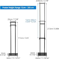 QWORK 2 darabos dupla oldalú plakáttartó szett, állítható információs állvány 12-210 cm - 2 stück 6