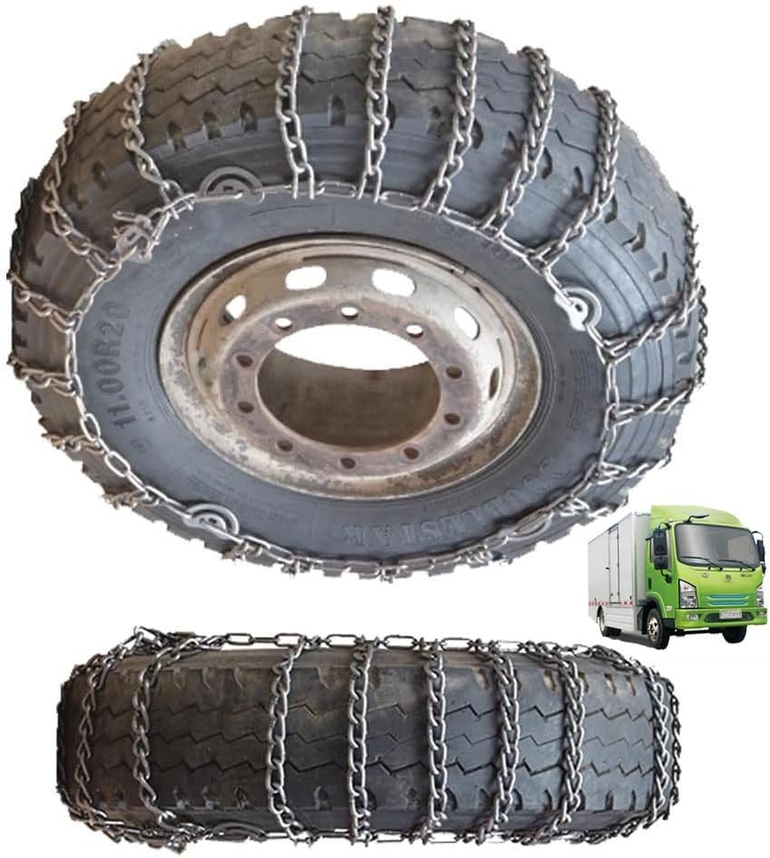 YAGOLD Set of 2 Universal Emergency Tire Traction Chain Snow Chains for Semi Trucks Metal Tire Chains for SUV Trucks Pickup Trucks Semi Trucks Van Trucks ATV Light Truck 9mm 225/75R17.5 9mm 8.25-20