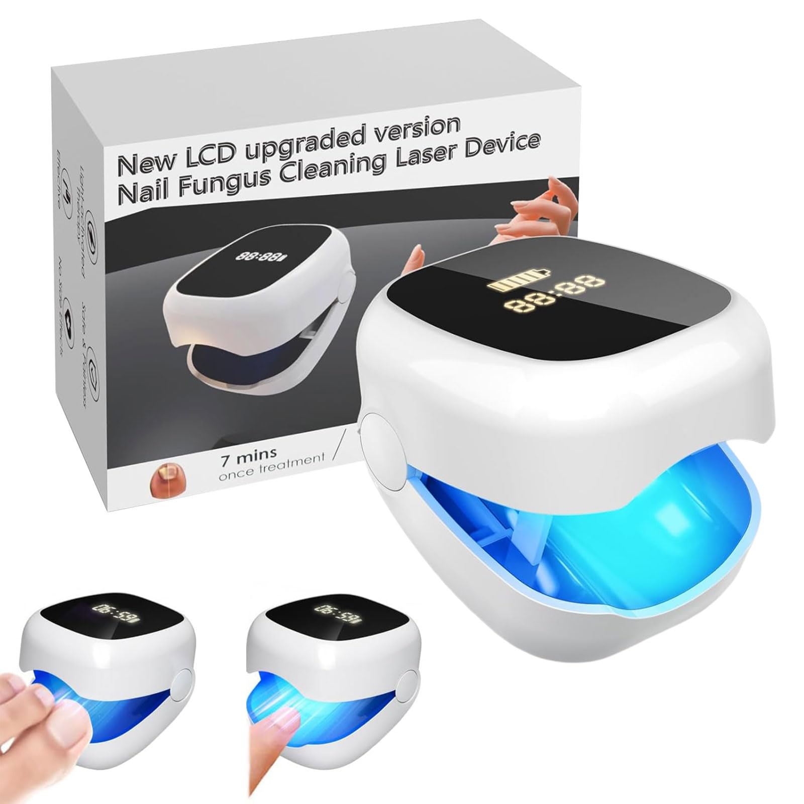 Dispositivo Anti Micosi Unghie Piedi, Dispositivo Laser per Micosi Unghie Dei, Laser Trattamento fungo chiodo, Micosi Unghie dei Piedi Pulizia e Riparazione Unghie Effettive per Micosi (Color 2)