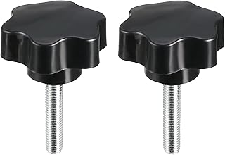 BBAUER Clamping Screw Knob, 48mm Dia Plum Hex Shaped Grips Star Knob M8 x 40mm Male Thread, 2pcs (Size : M8*40)