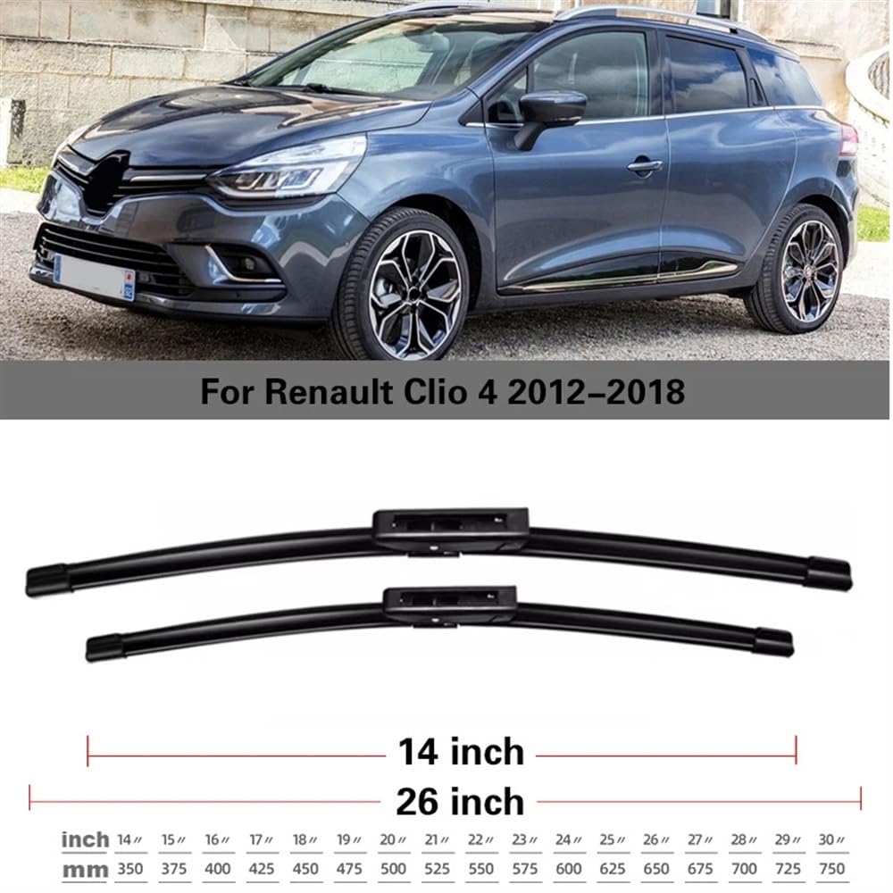 Coppia Spazzole Tergicristallo Compatibili con RENAULT MODUS 2004-2013 e GRAND MODUS 02/2008-03/2013 70 65 cm Tergicristalli per Parabrezza Anteriore Aero Flat Nuove