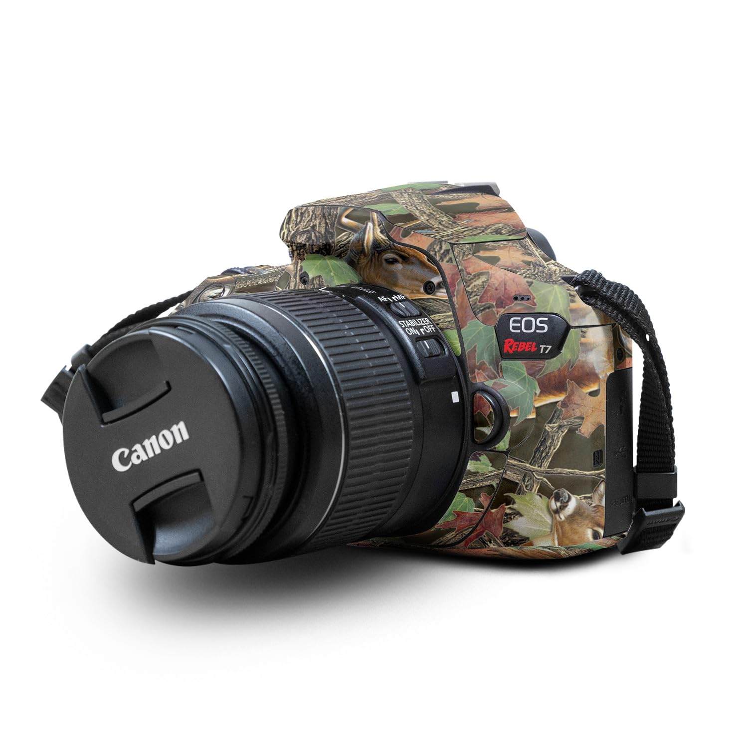 Skin Compatible with Canon EOS Rebel T7 Camera - Buck Camo - Premium 3M Vinyl Protective Wrap Decal Cover - Easy to Apply | Crafted in The USA by MightySkins