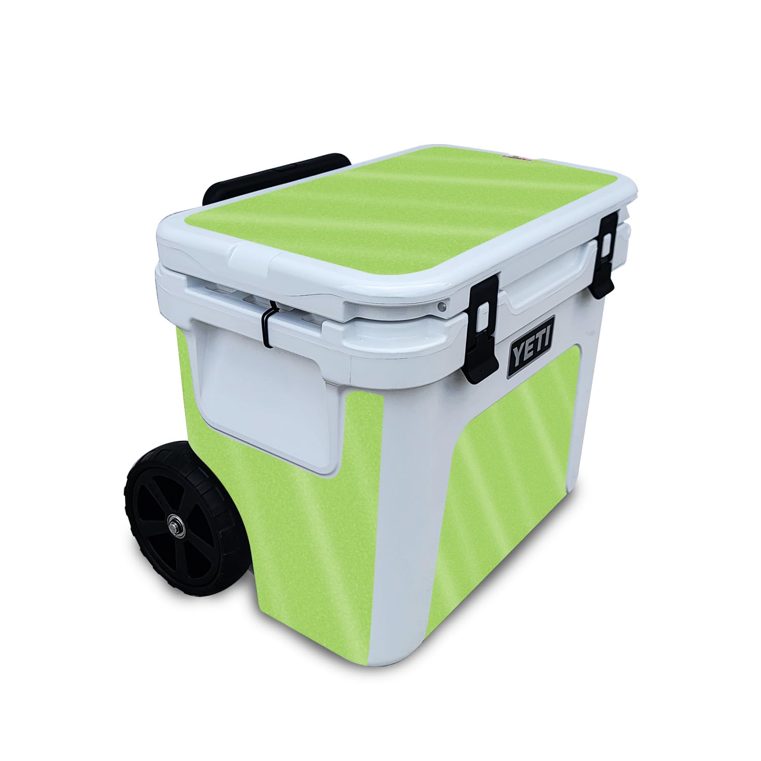 Glossy Glitter Skin Compatible with Yeti Roadie 32 Wheeled Cooler - Solid Lime Green - Premium 3M Vinyl Protective Wrap Decal Cover - Easy to Apply | Crafted in The USA by MightySkins