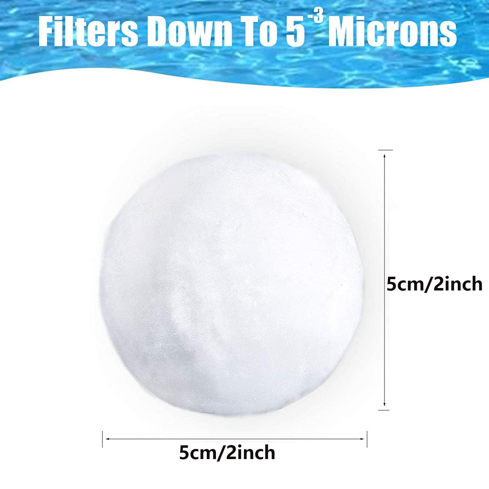 Sfere filtranti per Pool, Sfere filtranti a Sabbia riutilizzabili da 3,3 libbre, Materiale filtrante in Fibra, per Pool all'aperto