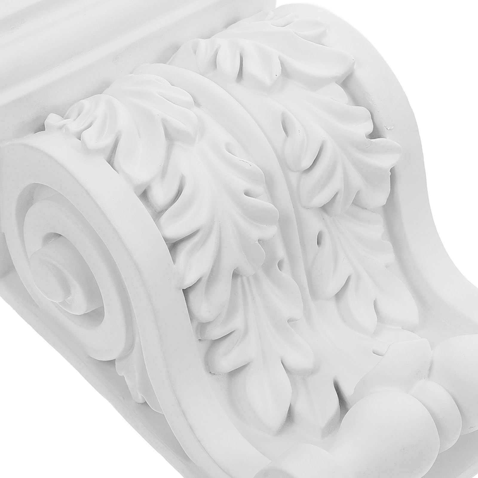 Pu Deckenbalkenkonsole Verschleißfest und Klebbar Weiß Europäische Elegantes Design Dekorative Balkendekoration im Landhausstil für Schlafzimmer und Esszimmer