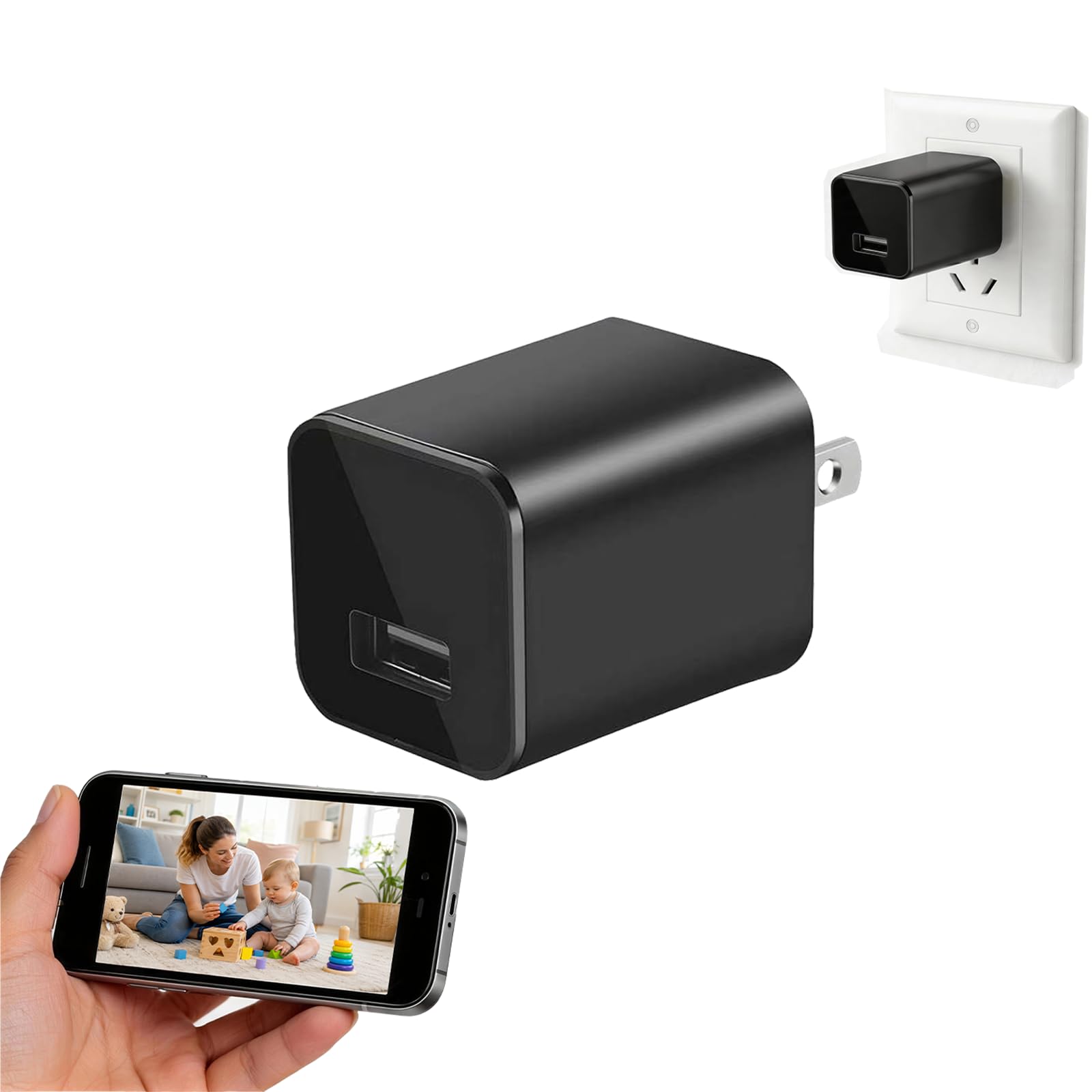 Ctetma USB Charger Hidden Camera