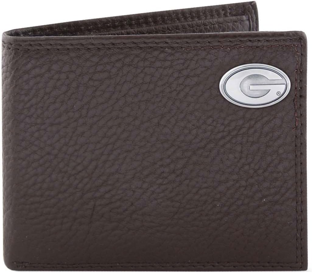 ZEP-PRO NCAA Georgia Bulldogs Pebble Grain Leather Bifold Concho Wallet