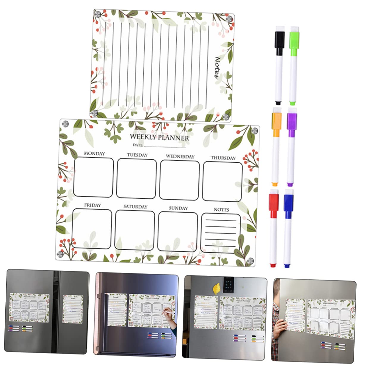 Magnetische Acryl Memo Tafel für Kühlschrank und Küche Wiederverwendbar