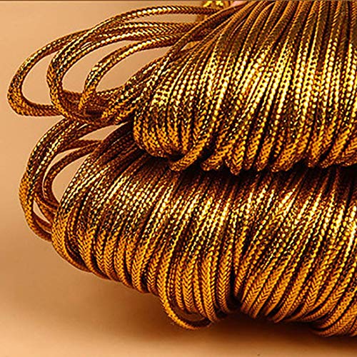 Image of DIY Crafts Pack of 180 mtr, Mixed Pack + Corner Beeds, 30 Meters Gold /Silver Rope + Beeds Twine Ribbon Wedding Christmas Gift Packing Cords Decoration(Pack of 180 mtr, Mixed Pack + Corner Beeds)