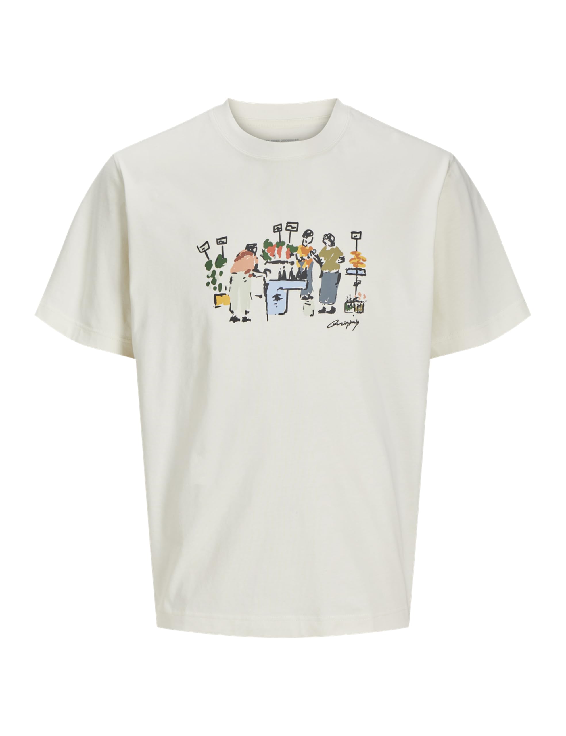 JACK & JONES Men's Jormanchester Sketch Tee SS Crew Neck