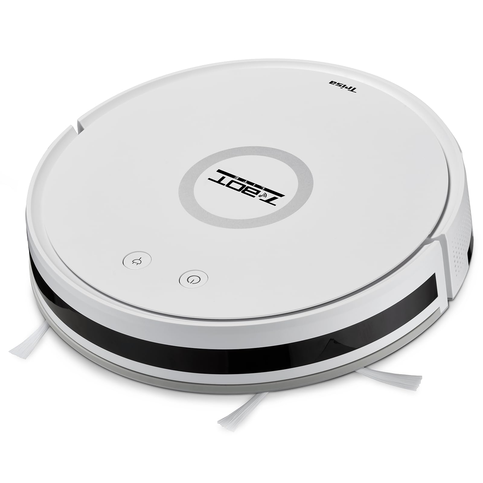 Trisa T-Bot Lite Saugroboter, 1300Pa, HEPA-Filter & Magnetband-Abgrenzung | 1300 Pa Saugkraft, 90 Min Laufzeit, HEPA-Filter für Allergiker, Magnetband-Abgrenzung, 5 Jahre Garantie