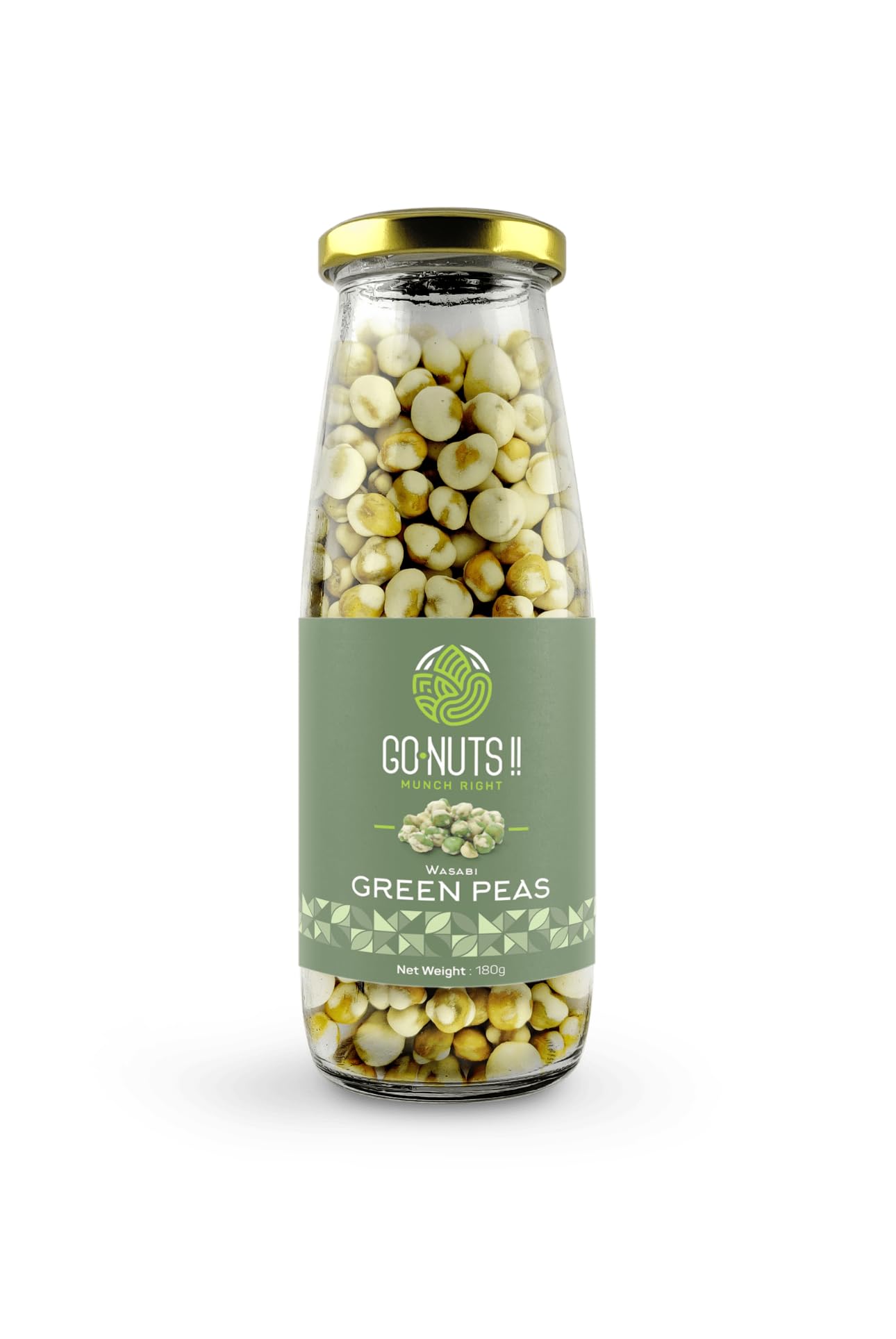 Go Nuts Wasabi Green Peas | Crunchy Spicy Roasted Green Peas Snack | Bold Wasabi Flavour Ready-to-Eat Snack | 180g-image-10
