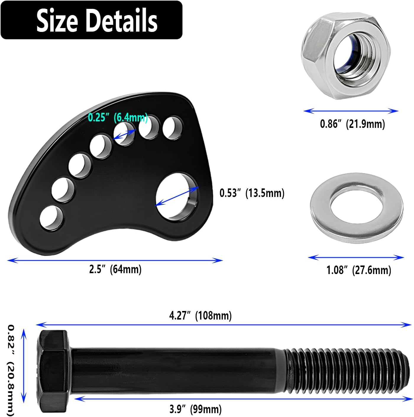 Alignment Caster Camber & 12.9 Grade bolt Kit Compatible with GMC Sierra 1500 2WD / 4WD GMC Sierra 2500 3500 Silverado 1500 2500 3500 1999-2019