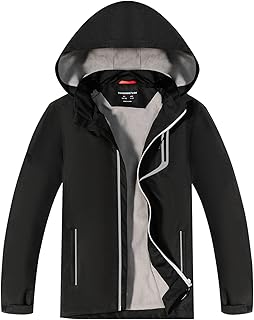 YoungSoul Children's Waterproof Rain Jacket with Removable Hood