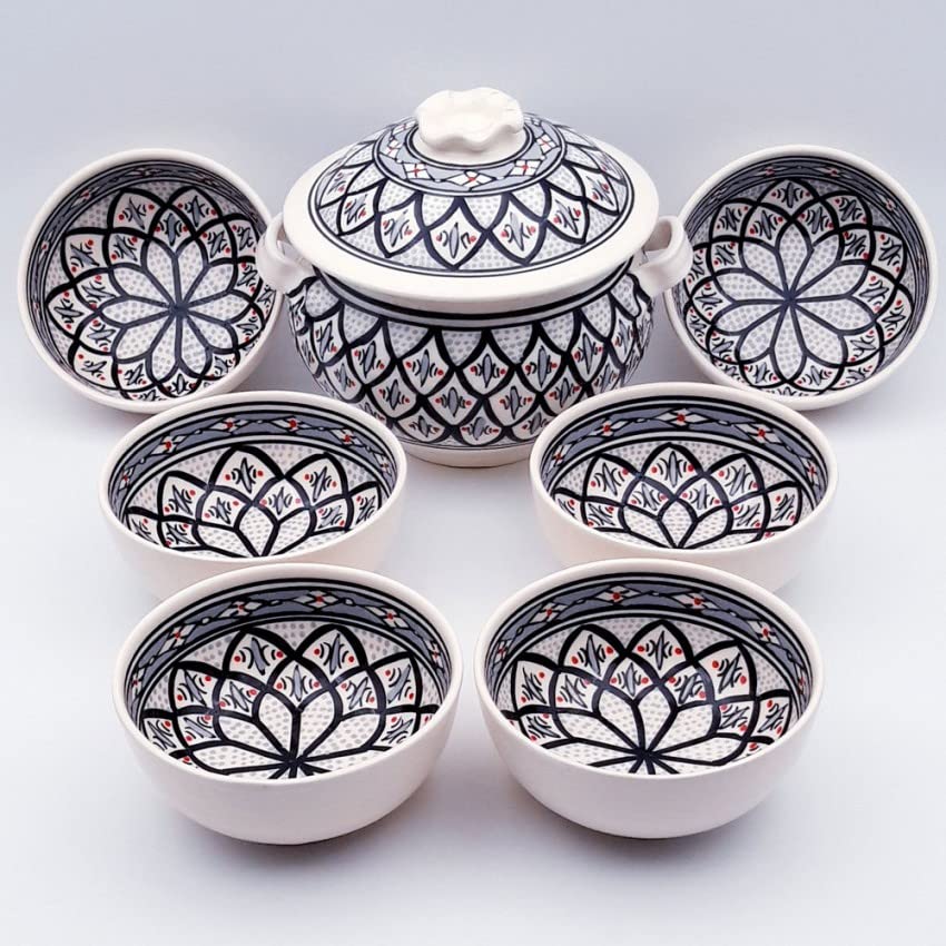 YODECO Service à soupe Bakir gris - 8 pers