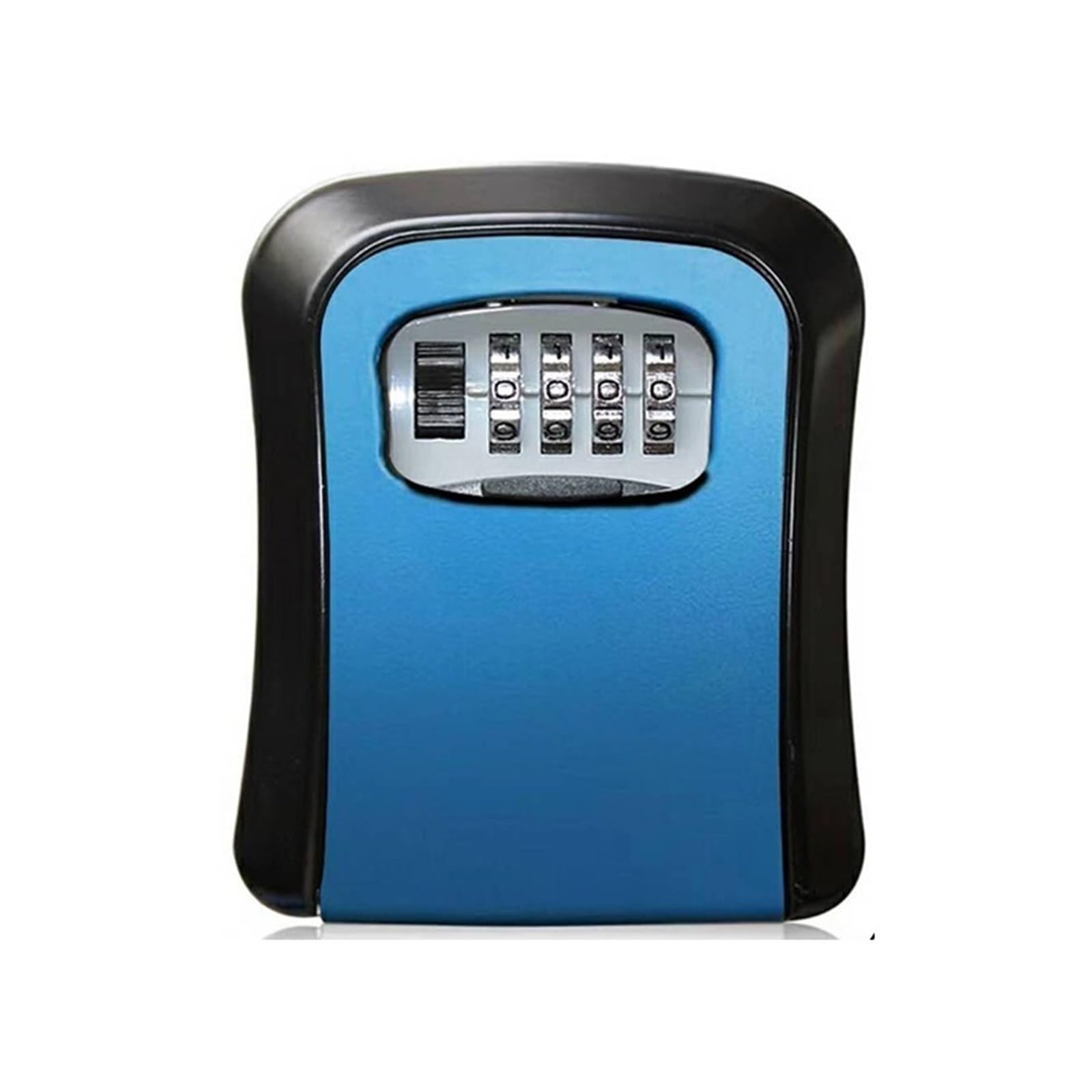 Key Safe Box Key Storage Secret Box Organizer 4 Digit Combination Password Security Code Lock(Blu)