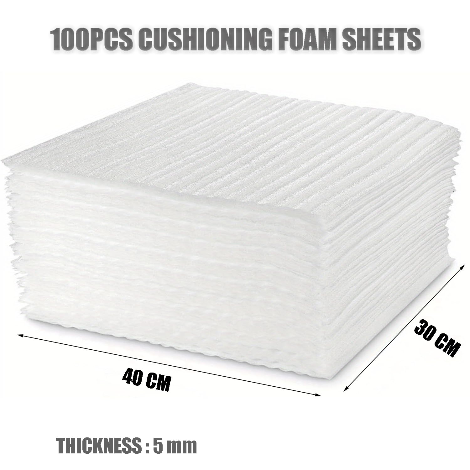 100 Stück Polsterschaumbeutel und -folien, 40 x 30 cm Umzugsschaum-Verpackungsbeutel, Umzugsbedarf für Verpackungs- und Versandkartons Polsterschaum-Verpackungsbeutel zum Schutz von Bechern
