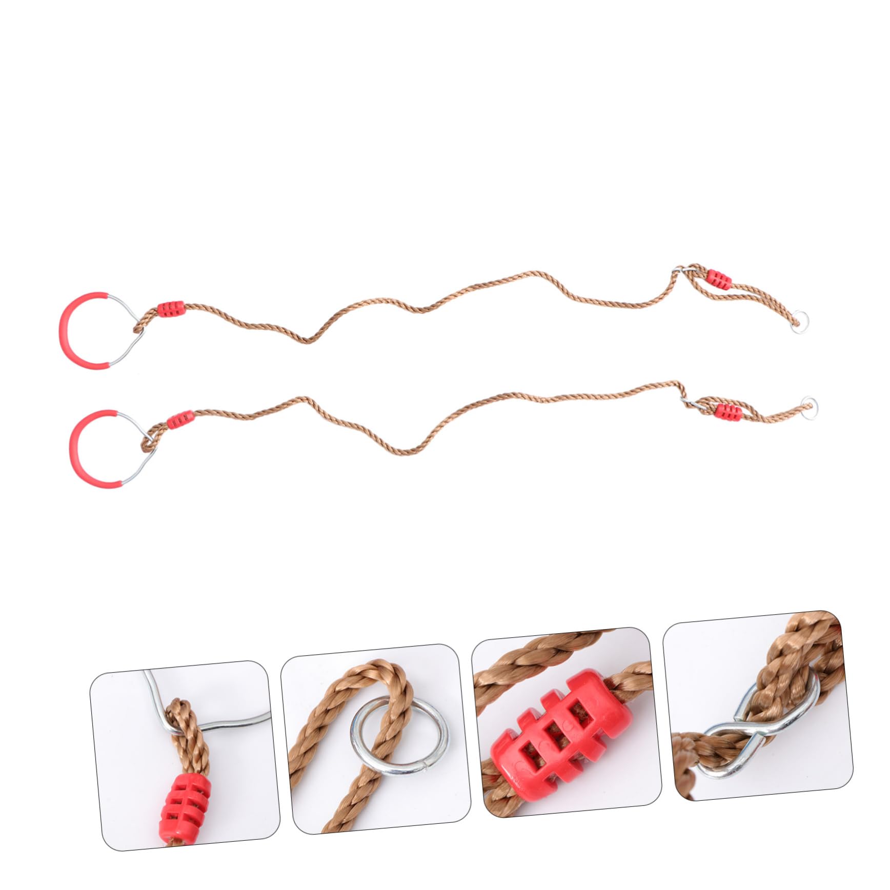 SUPVOX 1Pair Indoor Gymnastic Rings Grip Fitness Training Suspension Rings for Adults Weight Capacity for Strength Training and Exercise Workouts