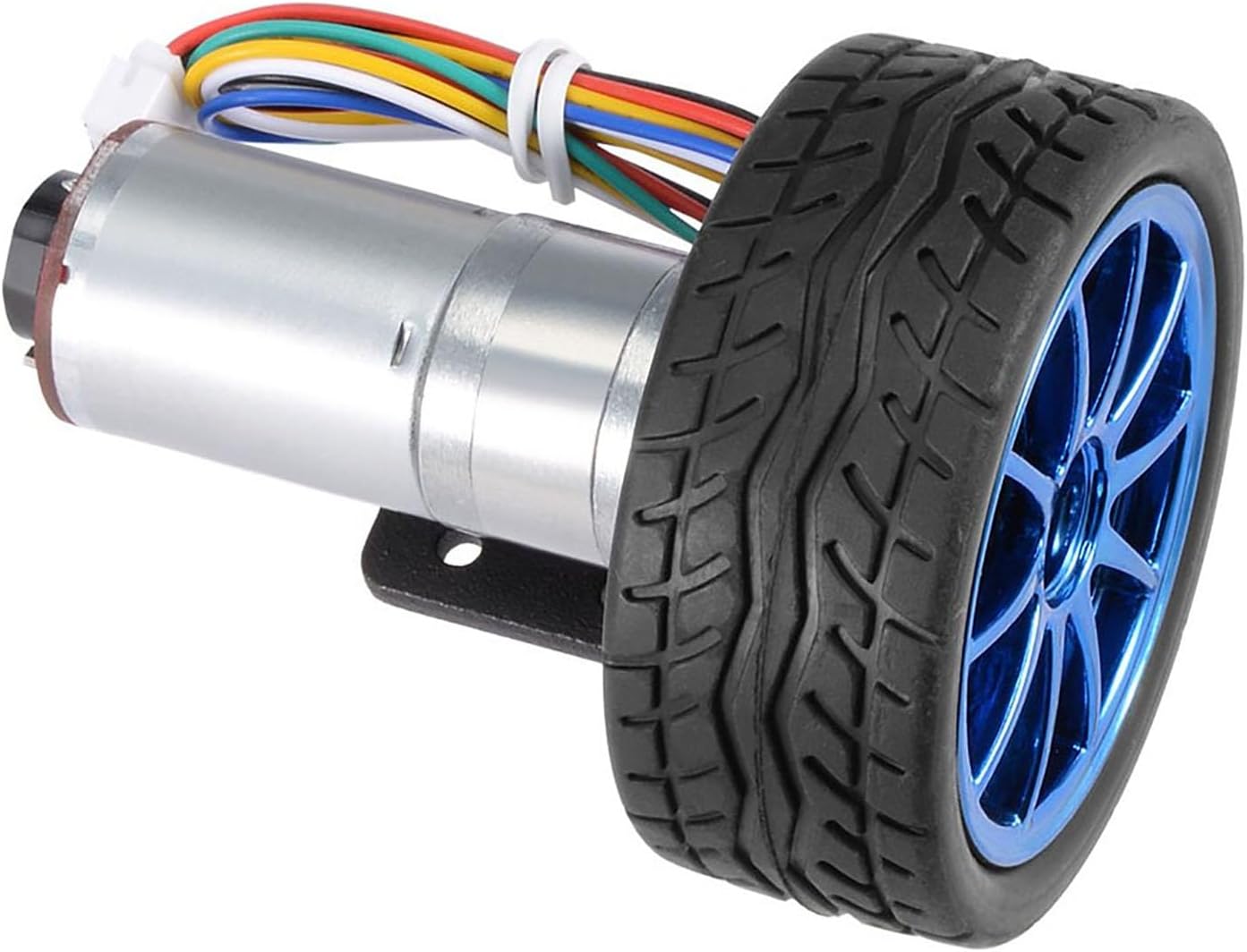65mm Wheel Kit, Encoder Gear Motor with Mounting Bracket for Smart Car Robot DC12V, Machinery Equipment, Machinery Devices, Industrial Gear (Speed ​​100)