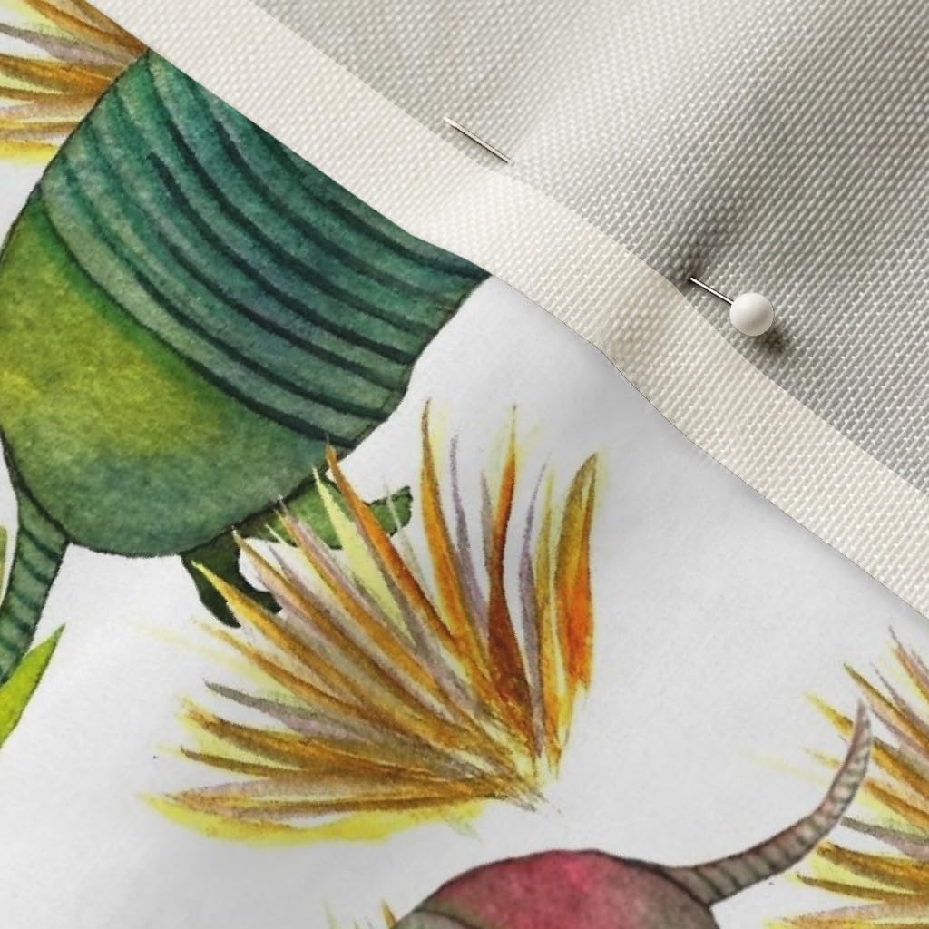 Spoonflower Fabric - Armadillo Wandering Desert Landscape Cactus Southwestern Watercolor Printed on Upholstery Velvet Fabric Fat Quarter - Upholstery Home Decor Bottomweight Apparel