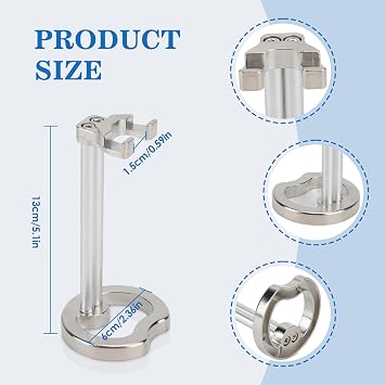 Shaving Razor Stand, Anti-Rustic Safety Razor Stand Matte Metal Shaver Hanger Shaving Men Razor Stand Universal Holder Grooming Tool Barber Accessories for Bathroom Countertops