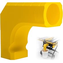 Dust Collection Adapter for DeWALT Table Saw, Tool-Free Installation, Enhanced Dust Collection with Built-in Hook, Rugged Polymer Construction, Space-Saving Design Yellow