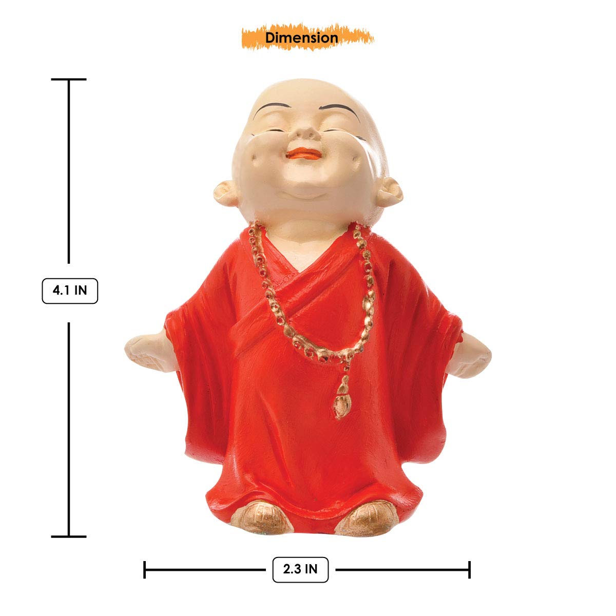 Laughing Buddha Figurines - Set of 3 -5 Laughing Buddha Figurines - Set of 3 -5