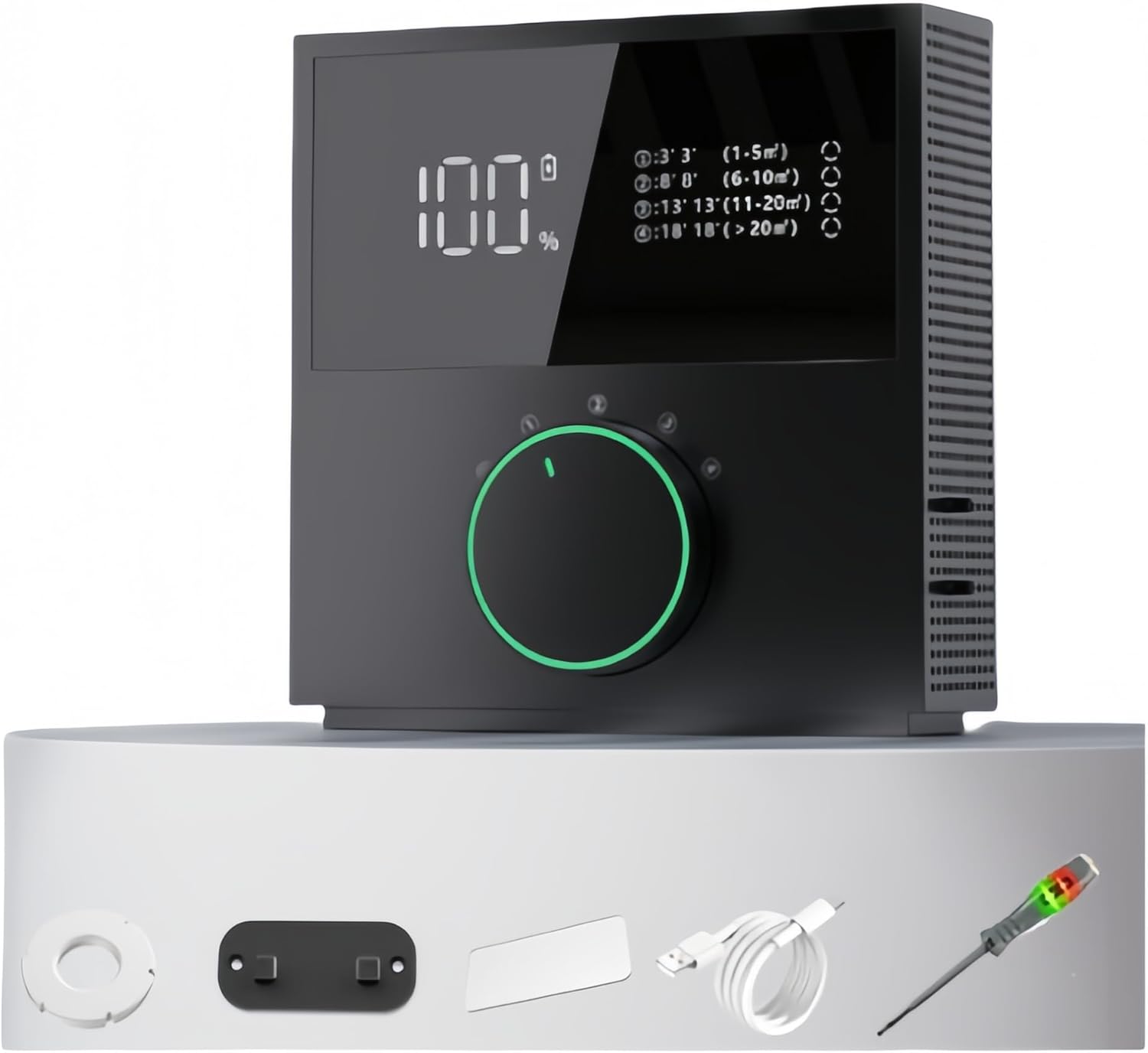 Air Ionizers for Home,Air Purifiers for Home with Four-Speed Adjustment, Mini Air Cleaner with Type-C, Portable Air Purifier for Bedroom, Kitchen, Living Room, Bathroom Black Battery