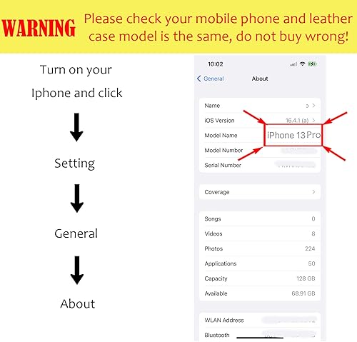 Miniatura 2 de Funda de cuero compatible con iPhone 13 Pro Wallet de 6.1 pulgadas, piel auténtica 2 en 1, magnética, desmontable, a prueba de golpes, funda