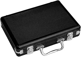 Leerer Poker-chip-Koffer, Aufbewahrungsbehälter Griff Und Schloss, Verdickte Kartenbox, Rahmen Aus Aluminiumlegierung, Tragbare Tragetasche Für Spiele, 200 Chip-kapazität