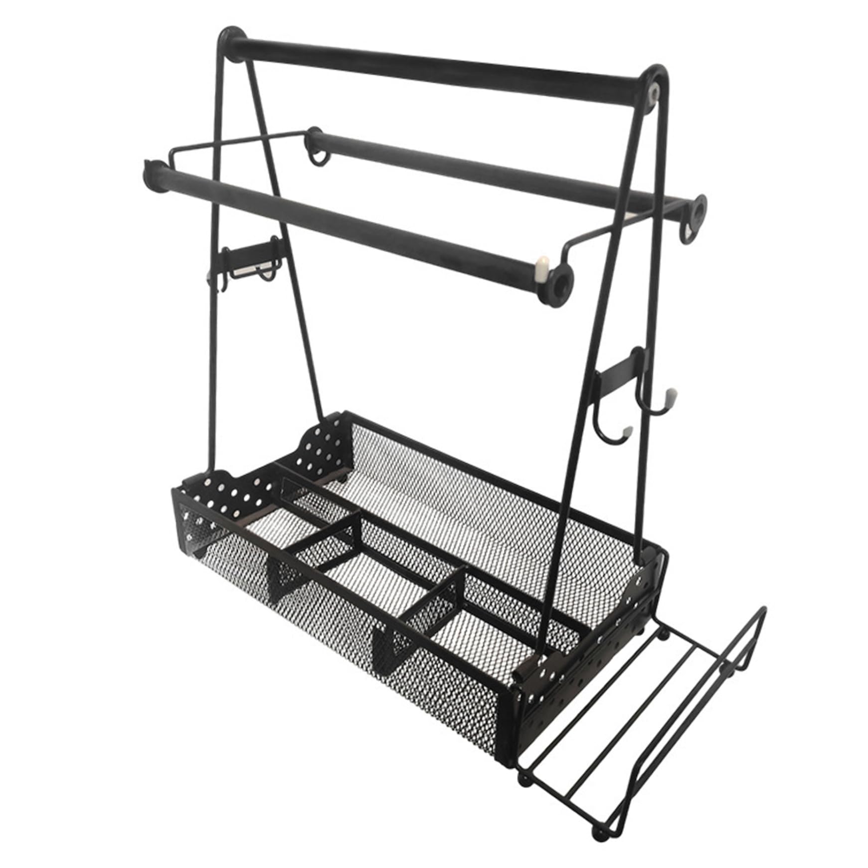 Caddy de grill pour barbecue : organiseur de rangement extérieur en métal