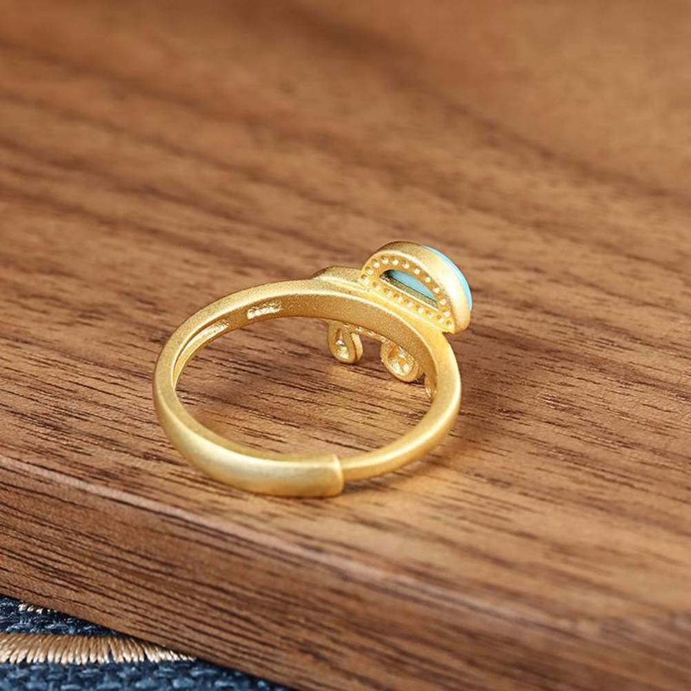 YOAME Anelli regolabili per ragazze in argento Sterling 925, anelli geometrici a forma d'onda per nocche e dita, per donne