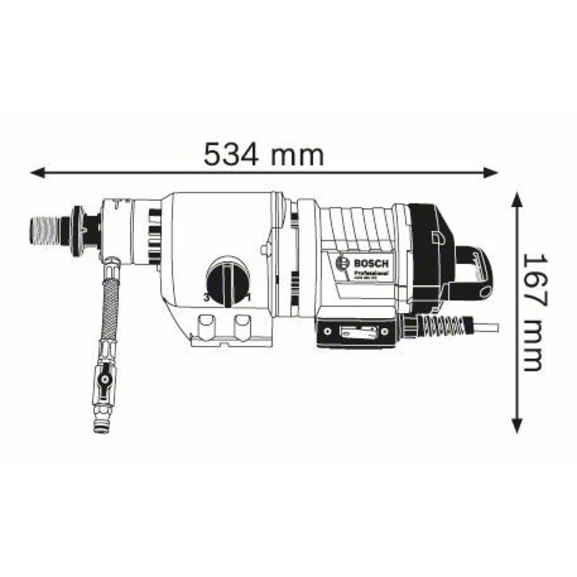 Bosch Professional GDB 350 WE Nass-Diamantbohrmaschine 350mm 3-Gang Getriebe 3200W