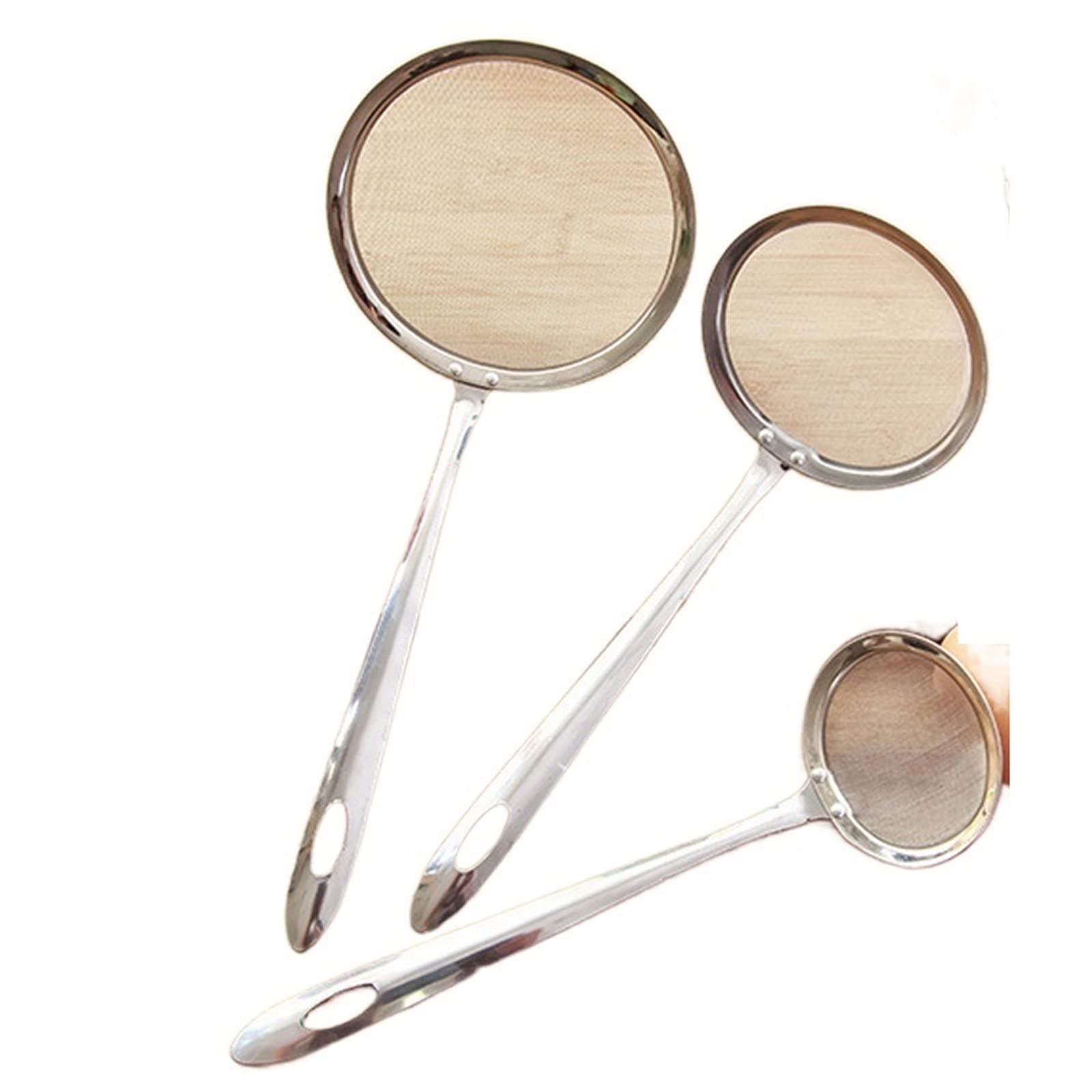 Tamiz Colador de Acero Inoxidable Filtro de Malla Fina Frito Multifuncional Tamiz de harina Verduras Utensilios de Cocina for el hogar(26.5 x10cm)