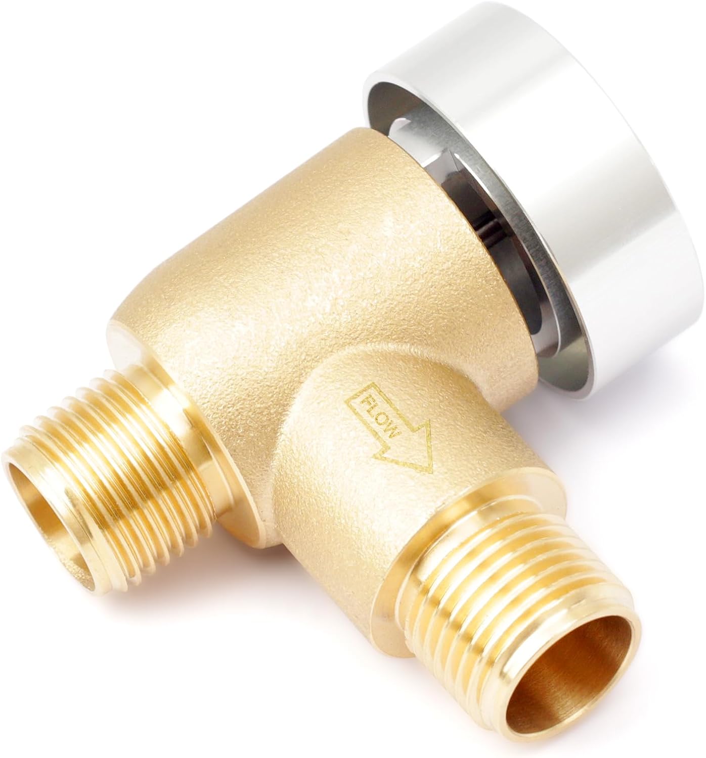 Upgraded 571-VAC-CHK-A Brass RV Vacuum Breaker Check Valve, 571 Camper Trailer Flusher Backflow Preventer on Black Tank System Fix Loud Noise & Wet Floor Replace Leaking Improve Freshwater