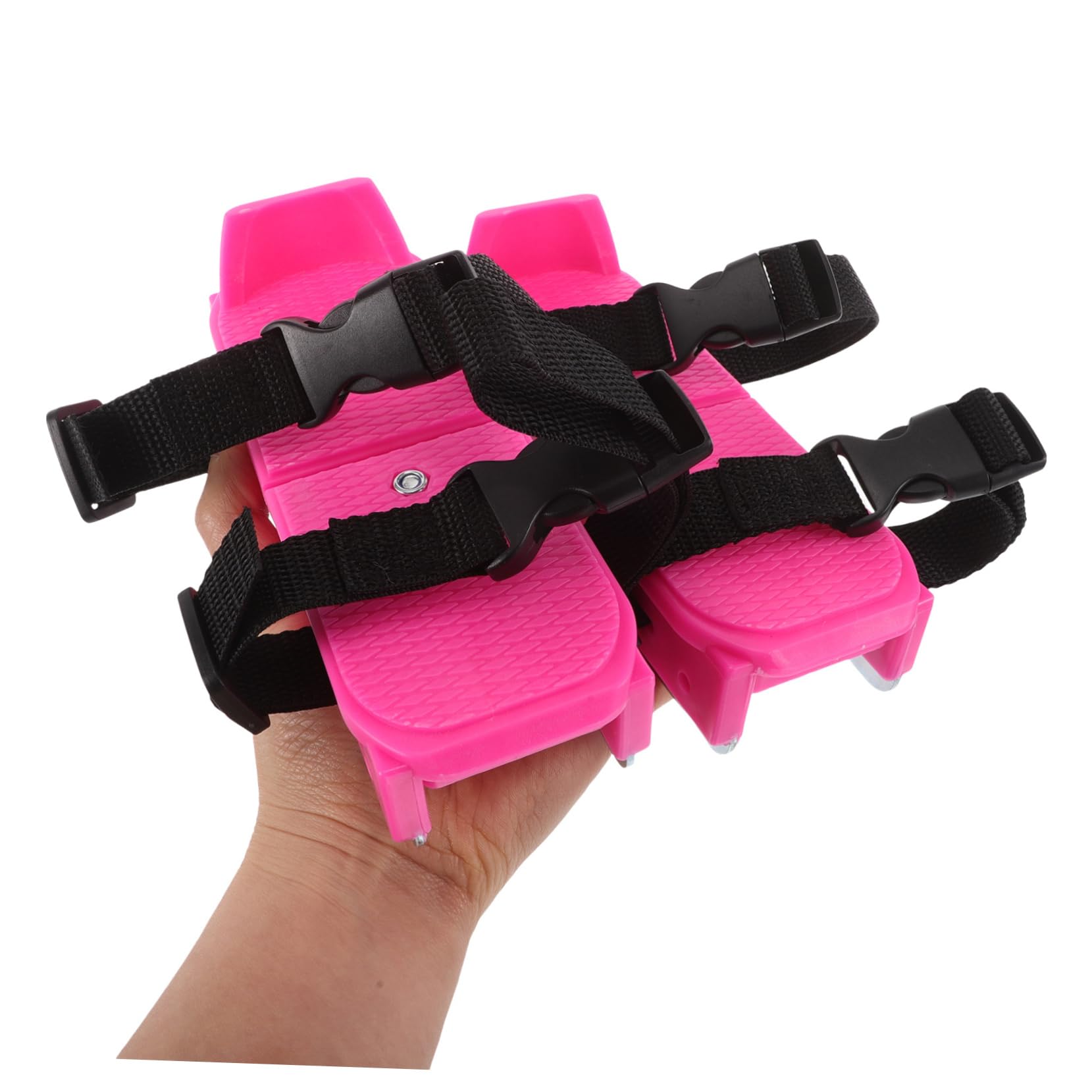 Hemobllo Pattini da Ghiaccio Regolabili per Ragazzi Rosa, Design Facile Sicurezza Migliorata, Materiali Pp e Metallo, per Sport Invernali e Sci