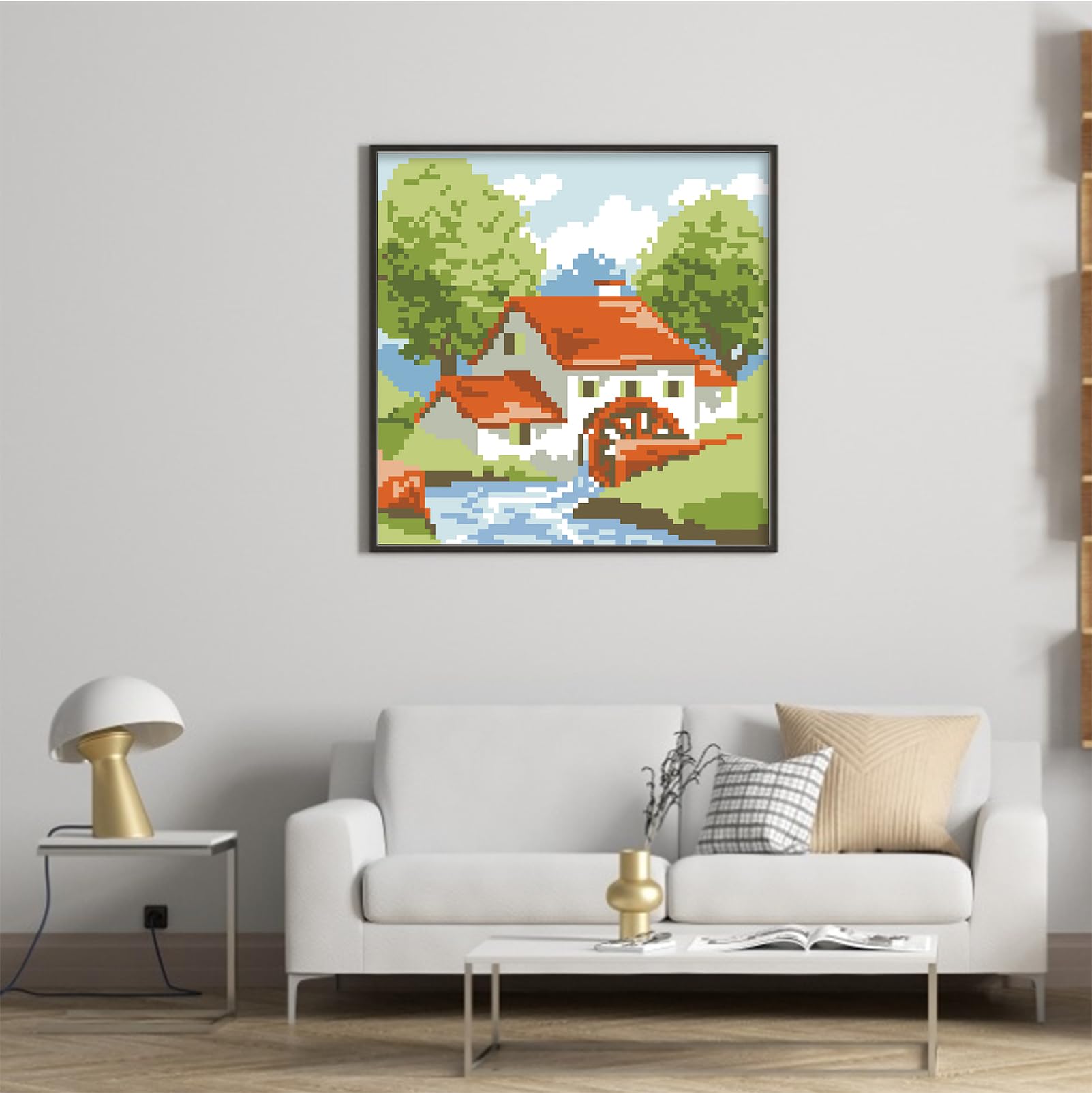 Kit di ricamo da ricamo con perline colorate per principianti arte e tempo libero creativo decorazione da parete casa