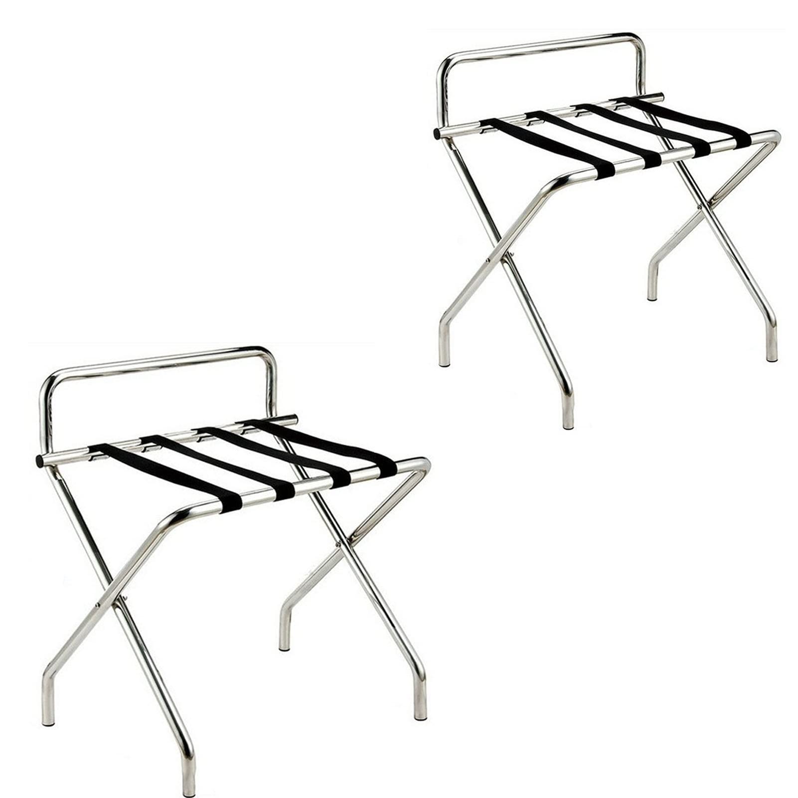 Porte-bagages d'hôtel pliable prune pour chambre d'amis et maison