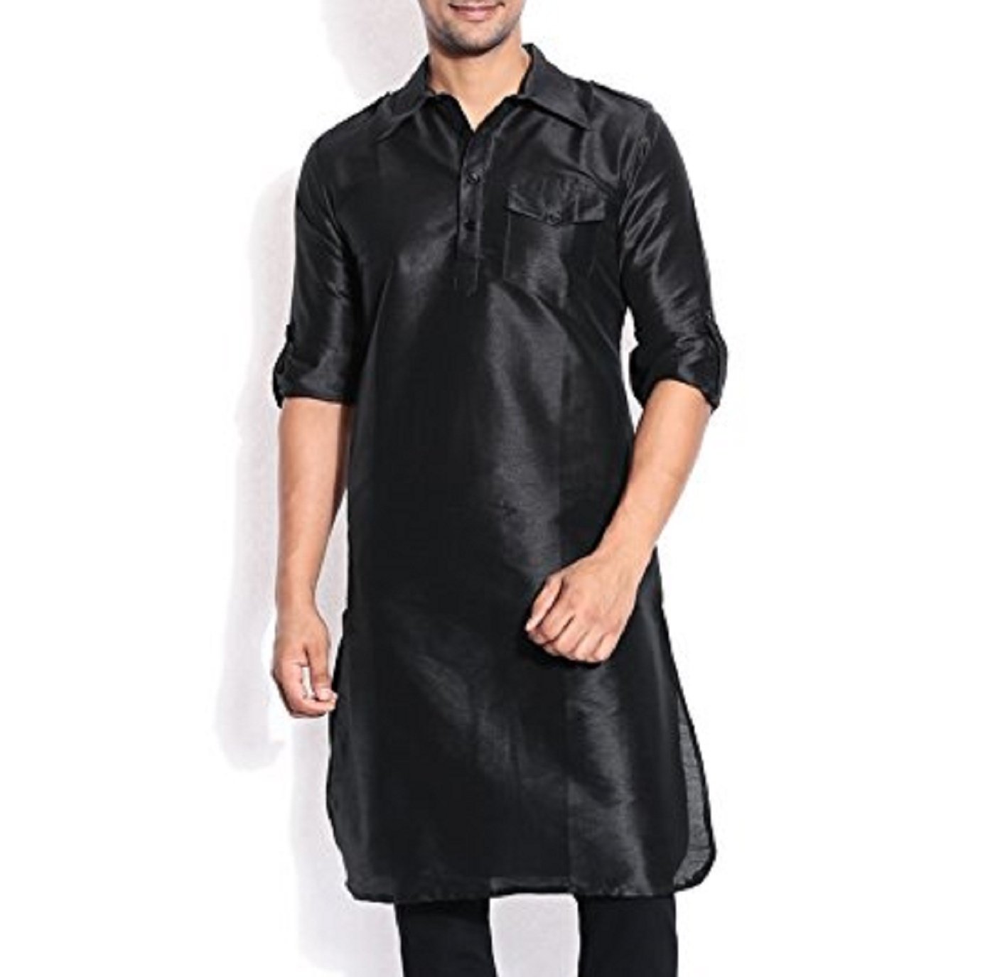 royal kurta Royal Occassional Silk Blended Pathani Kurta's for Men-picture-55